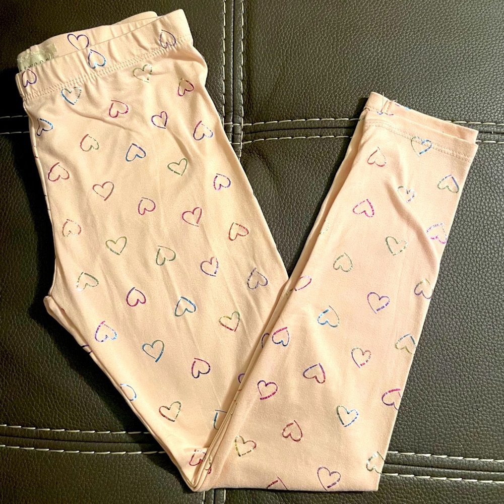 Btween Kids Heart Print Leggings - Pink